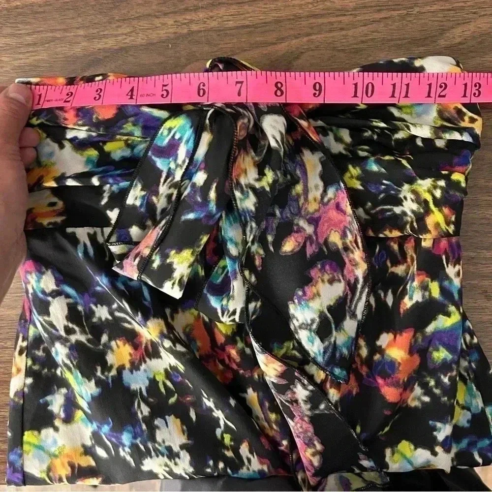 Xhilaration Abstract Watercolor Strapless Maxi Dress S - Picture 8 of 10